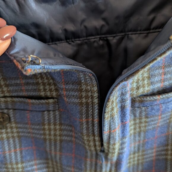 GAP NWT  Wool Blend Blue Plaid Mini Skirt Size 8 Academia Preppy Classic - Picture 10 of 12